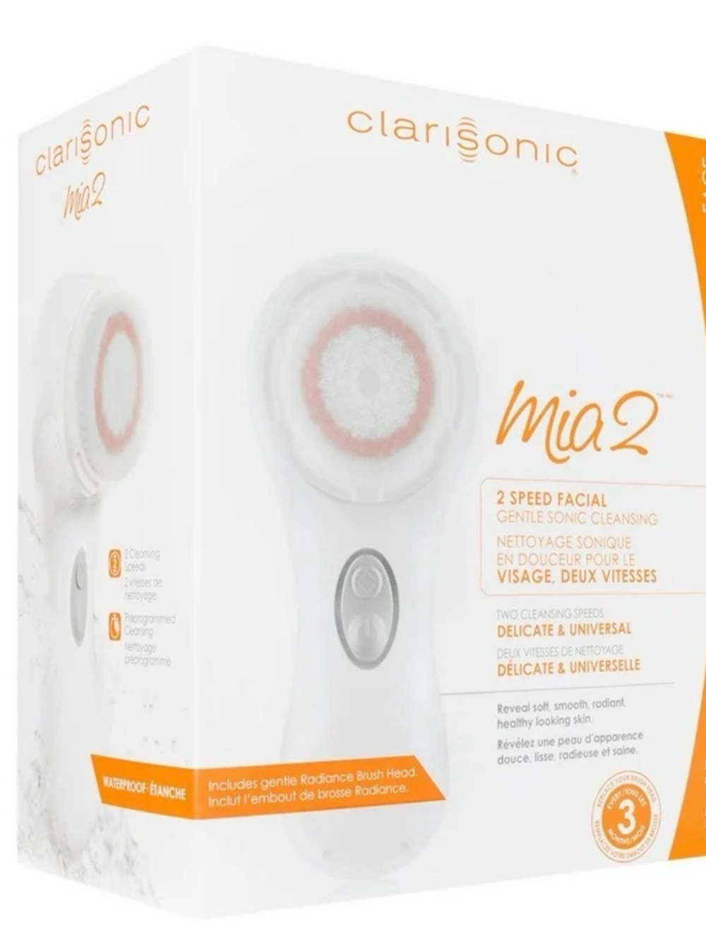 Clarisonic Mia 2 Facial Cleansing Brush w/ Charger & Case in Aqua (EUC)